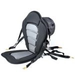 iGuerburn Adjustable Padded Kayak Seat Boat Seat With Detachable Canoe Backrest Seat Bag