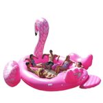 Sun Pleasure GIANT Party Bird Island Flamingo – FAST SPEED PUMP INCLUDED – Inflatable Flamingo WITH Pump And Carrying Bag – use in Lake, Ocean, River, Pool Floats for up to 6 PEOPLE – 1 YEAR GUARANTEE
