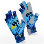 KastKing Sol Armis Sun Gloves UPF50+ Fishing Gloves UV Protection Gloves Sun Protection Gloves Men Women for Outdoor, Kayaking, Rowing, Shoreline Prym1,Large – X-Large