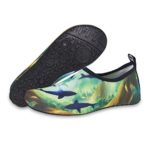 Mens Womens Water Shoes Barefoot Beach Pool Shoes Quick-Dry Aqua Yoga Socks for Surf Swim Water Sport (Shark, 38/39EU)