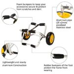 Bonnlo Universal Kayak Carrier – Trolley for Carrying Kayaks, Canoes, Paddleboards, Float Mats, and Jon Boats – Inflation-Free Solid Tires Wheel 2 Ratchet Straps