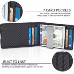 TRAVANDO Money Clip Wallet Atlanta Mens Front Pocket Slim RFID Blocking – Credit Card Holder – Mini Bifold (Carbon Leather, Carbon)