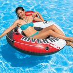 Intex River Run 1 53″ Inflatable Floating Water Tube Lake Raft, Red (4 Pack)