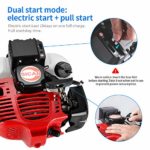 Anbull Electric Start Outboard Motor, 2 Stroke 3.6 HP Boat Motor Engine with Air Cooling System, 2 in1 Electric Start and Pull Start