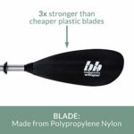 BENDING BRANCHES Whisper 2-Piece Snap-Button Recreational Kayak Paddle; (Aluminium Shaft/Black Blade – 230cm)