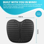 Foldable Anti Slip Kayak Seat Cushion. Waterproof Seat Pad for Sitting in Inflatable and Non-Inflatable Kayak, Canoe and Boat. Comfort Kayak Accessories for Fishing, Cruising, Pedaling and Much More