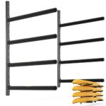 Bonnlo Kayak Wall Mount Rack for 3 Kayaks or 4 Paddle Boards with Adjustable Supports, Kayak Paddle Holder for Garage Storage, Shed Shelving Weight Capacity 550 LBS Spacesaver