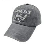 Waldeal Women’s Kayak Hair Don’t Care Hat, Denim Washed Adjustable Baseball Cap, Grey
