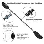 HIKULA Kayak Paddles 4 Pieces Aluminum Shaft and Fiberglass Reinforced PP Blade Floating 90.5 inch Lightweight 2.16 lbs Oar