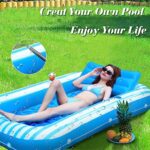 Inflatable Adult Pool Lounger Float – DCTB Large Beach Sun Tanning Floaty Raft Sunbathing Water Lounge Floaties Tub with Drink Holder with Headrest Floating Swimming Mattress Mat(46″ X 71″)