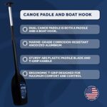 Five Oceans Canoe Paddle, Canoe Paddles, Ergonomic Black Blade, 4-Feet Long, Anodized Aluminum Shaft, Reinforced ABS Plastic Blade, Lightweight – FO4132