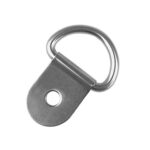 EXCELFU 30 Pack Small Stainless Steel D-Ring Tie Downs D Rings Anchor Lashing Ring for Loads on Case Truck Cargo Trailers RV Boats