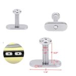 Douzime 4 Pcs Rail Track Screws Track Nuts Stainless Steel Screws Nuts Hardware Replacement Kit Accessories for Kayak Canoes Boats Rails Watercraft