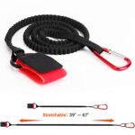 Boncas Paddle Leash Stretchable Kayak Paddle Coiled Leash for Kayak and SUP Paddles, Fishing Poles Rods 4 Pack