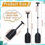 Ceenna 4 Pack Telescopic Kayak Boat Paddles Telescoping Collapsible Floats Oars Kayak Tube Rafting Boat Paddles Canoe Oars Adjustable Length Emergency Paddles Boat Accessories (Black)