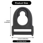Omoojee 4 Pack Kayak Seat Clips, Kayak Replacement Parts Compatible with Lifetime Emotion, Kayak Accessories (Black)