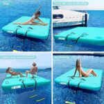 AWSUM 6ft x 5ft x 6inches Inflatable Floating Dock Air Dock Platform Floating Island Raft with None-Slip Surface for Pool Beach Ocean