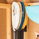 Paddle Storage Wall Rack, Kayak, SUP, Canoe Paddles, Indoor Organizer, Solid Steel Hanging Hooks (Compact)