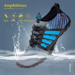 WateLves Water Shoes Mens Womens Beach Swim Shoes Quick-Dry Aqua Socks Pool Shoes for Surf Yoga Water Aerobics (B/Blue Gray, 44)