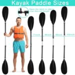 Greeily Kayak Paddle, 71inch to 100inch Telescopic Canoe Paddle Boat Oars with Kayak Paddles Leash Made of Stainless Steel Tube and Comfort Grips Black