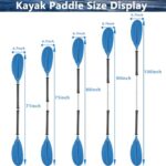 UEGHNS Kayak Paddle?Retractable Adjustable Paddle71inch-100inch Made of Thickened Stainless Steel Tube and Comfortable Foam Handle. (Blue)