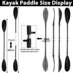 UEGHNS Kayak Paddles for Adults?Retractable Adjustable Paddle70inch-99inch Made of Thickened Stainless Steel Tube and Comfortable Foam Handle.