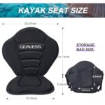 GEAVESS Kayak Seat, Universal Adjustable Kayak Seat, Fishing Boat Seat with Storage Bag, Detachable Paddle Board Seat for Kayaking, Sup and Canoe