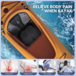 Thicker Kayak Seat Cushion Waterproof Anti Slip Kayak Gel Seat Cushion for Long Sitting Coccyx Sciatica Pain Relief Boat Cushion Kayak Accessories Pad for Fishing Canoe Rowing Stadium