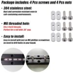 DoThisAllDay 6 Pcs 304 Stainless Steel Kayak Rail/Track Screws 304 SS Track Nuts Kayak Hardware Mount Tie Down Eyelet Kayak Mounting Gear Replacement Kit for Kayaks Rails Screws Canoes Boats (6)