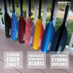 Best Marine and Outdoors Kayak Paddle, Carbon Fiber Shaft & Fiberglass Reinforced Polypropylene Blades, 220cm, 234cm, 250cm, Lightweight Kayak Paddles for Adults, Kayak Oar & Accessories