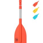 OCEANBROAD Telescoping Emergency Paddle 26”-54” Collapsible Paddles Aluminium Shaft for Kayaing Boating Canoeing River Tubing, Orange, 1 Paddle