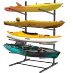 Zlinke Kayak Storage Rack, Heavy Duty Kayak Racks for Garage and Outdoor Storage, Storage Rack for Kayak, Canoe, Surfboard & Paddleboard