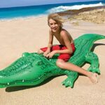 INTEX Giant Gator Inflatable Pool Float: Animal Pool Toy for Kids – 2 Heavy-Duty Handles – 176lb Weight Capacity – 80″ x 45″ – for Ages 3+